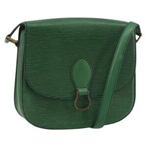 LOUIS VUITTON Epi Saint Cloud GM Shoulder Bag Green M52194 LV Auth 157851